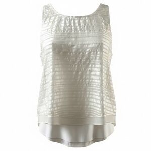 American Eagle Outfitters Womens Ivory Textured Sleeveless Tank Top Size M